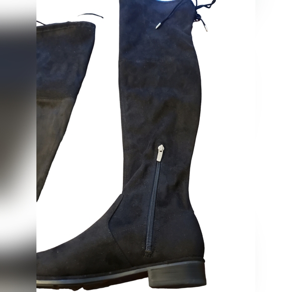 Mark Fisher Over The Knee Black Boots Size 7 With Low Heel - Picture 7 of 9